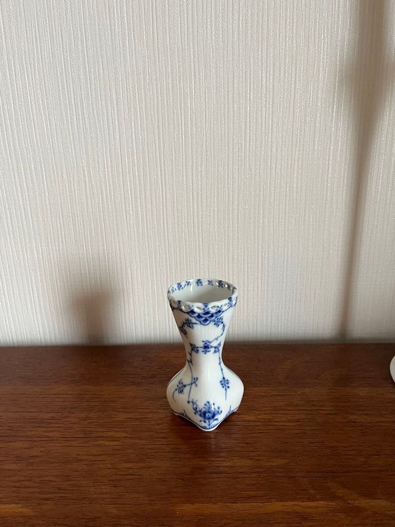 ロイヤルコペンハーゲン ブルーフルーテッド フルレース　花瓶　フラワーベース