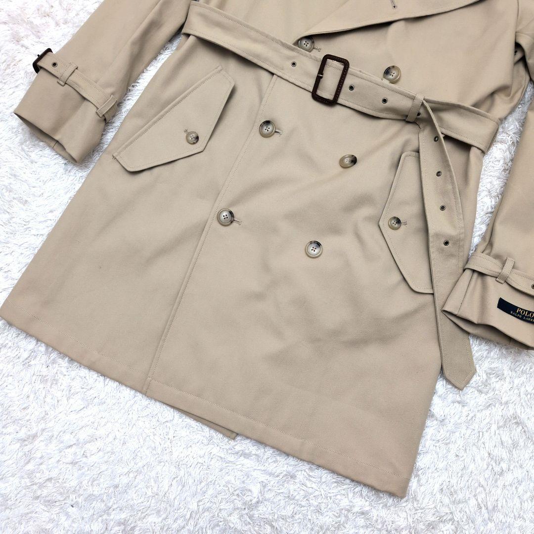 【未使用 タグ付き】ポロラルフローレン　トレンチコート　ロング丈　ベルト　M