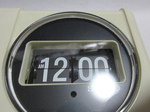 ７０年代SEIKOセイコー花柄パタパタ置き時計箱付きデッドストック昭和レトロ希少