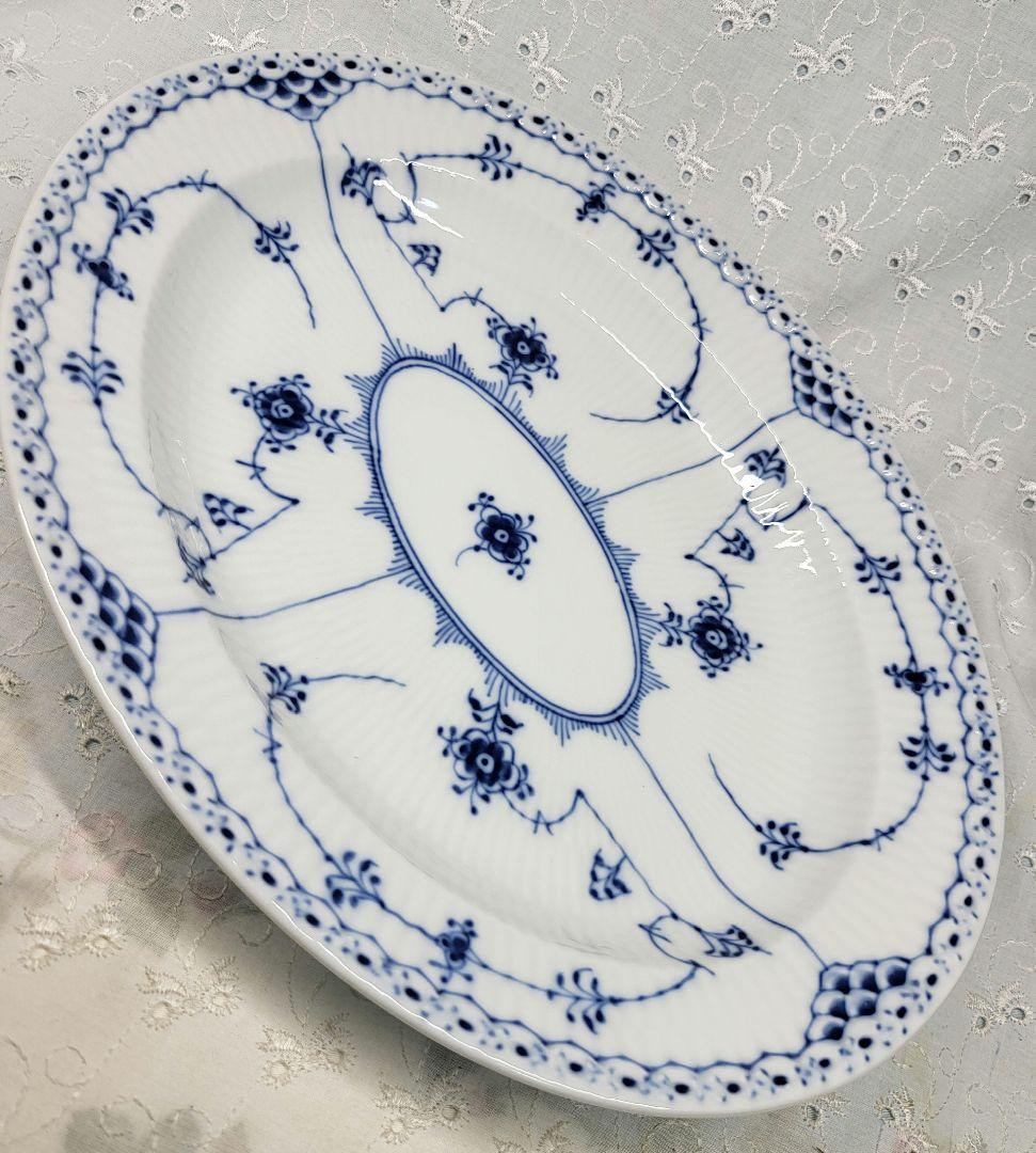 ロイヤルコペンハーゲン ブルーフルーテッド オーバルプレート 30 皿