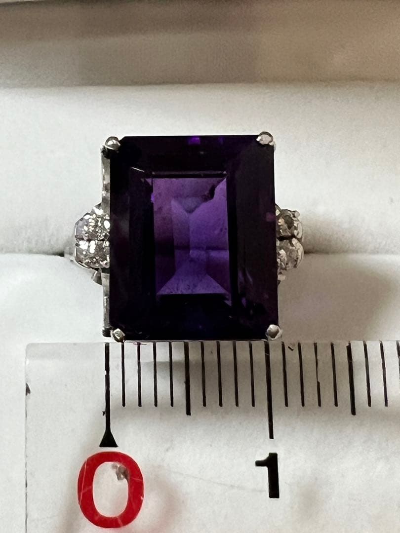 アメジストリング PT900プラチナリング