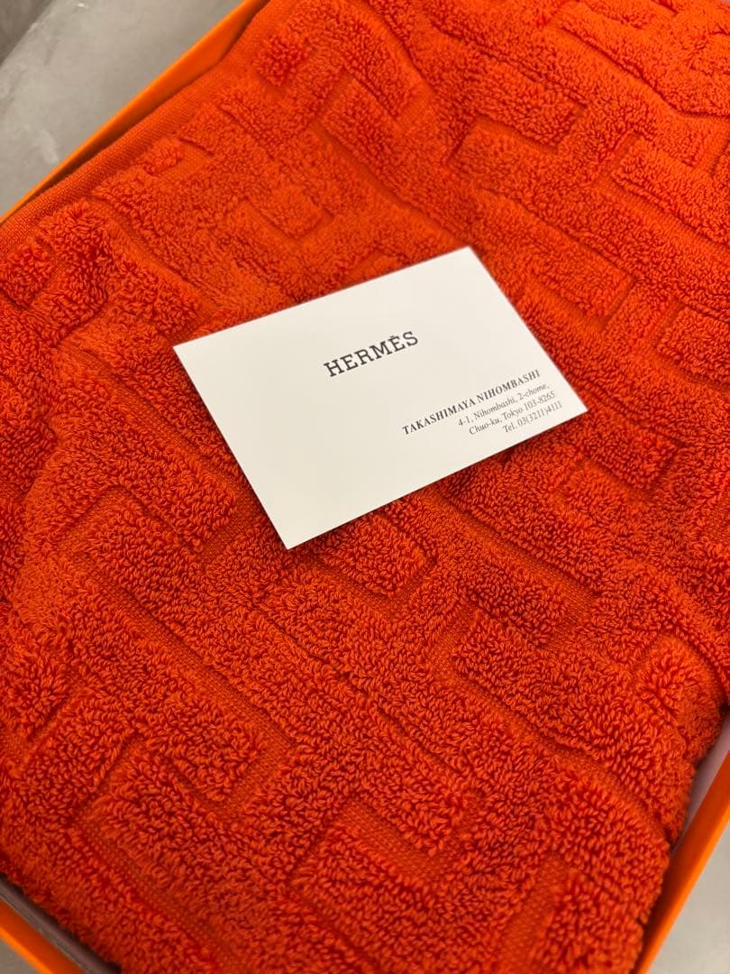 新品HERMES エルメス ゲストタオル　ステアーズ