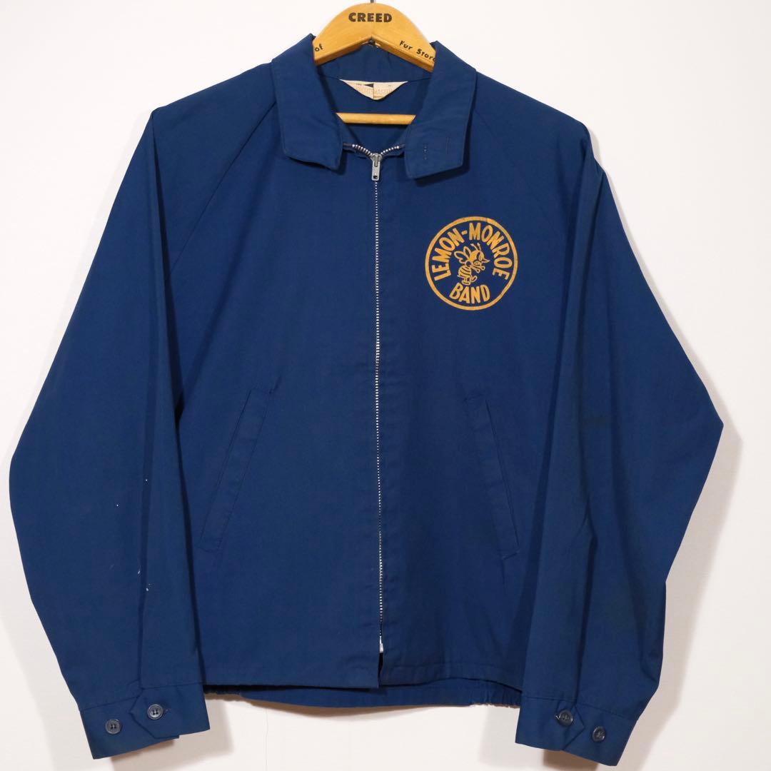 ダ*ー様 80s スウィングトップ ジャケット 両面プリント ネイビー Mサイズ