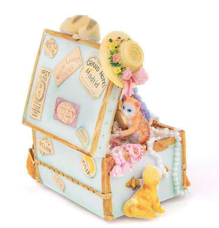 猫様式のオルゴールオルゴール創意的な誕生日プレゼント女児姫