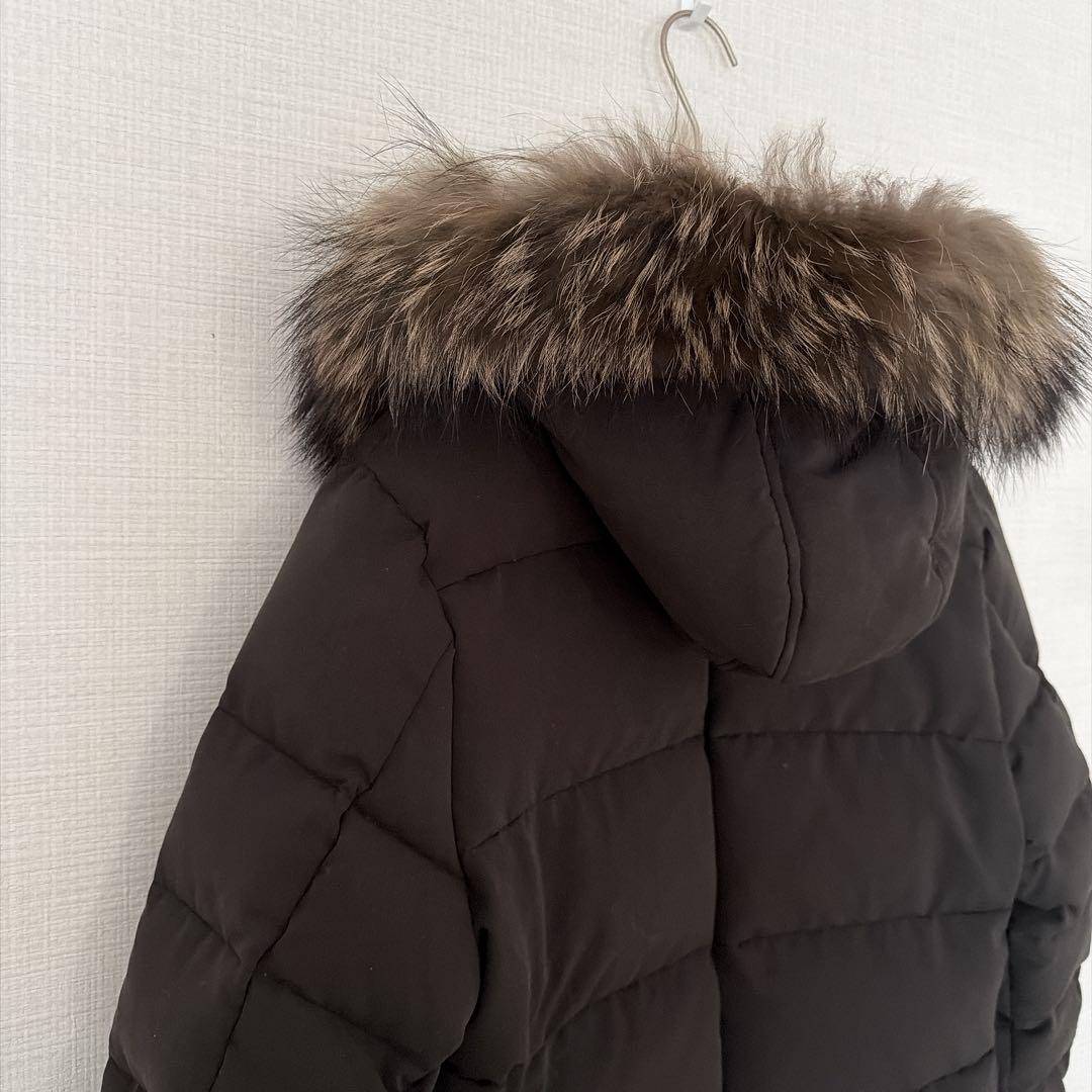 La Mode ダウンジャケット ラクーンファー フェザー 細見え 40