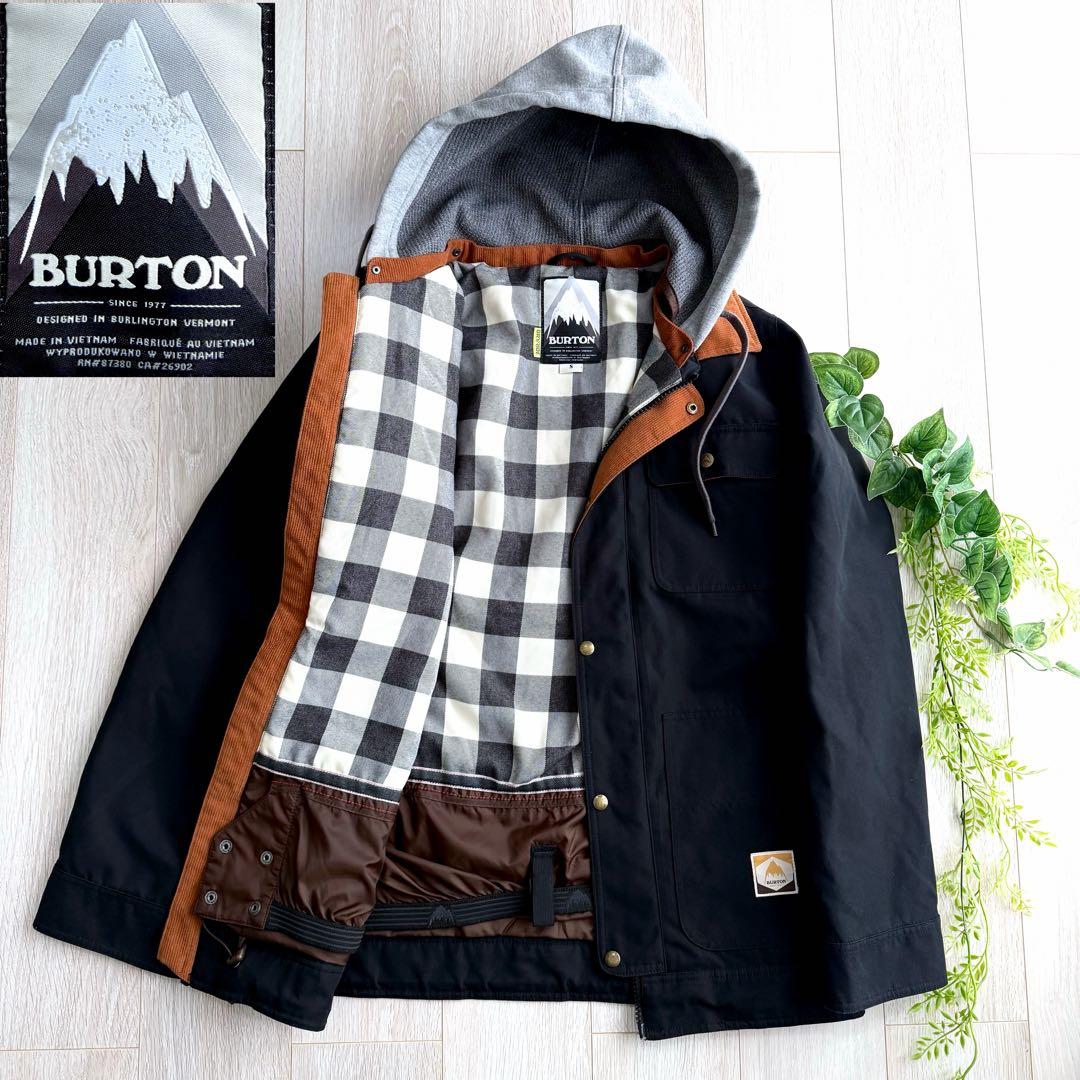 BURTON バートン スノボードウェア ブラック 黒 サーモライト フード