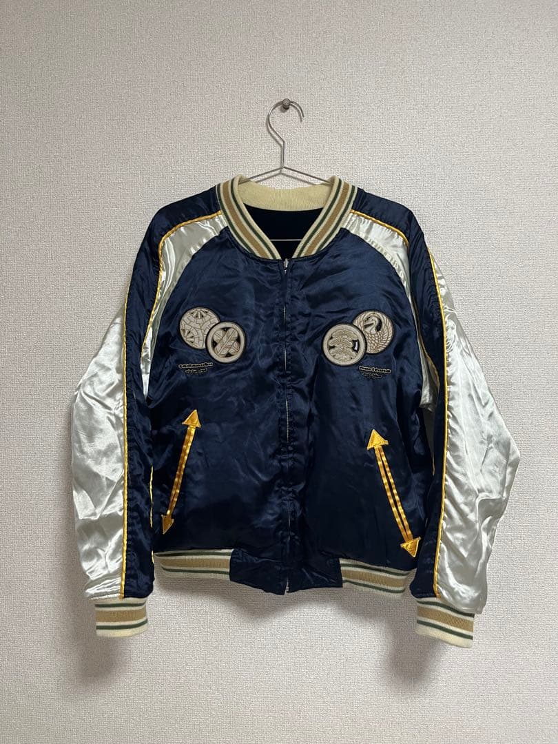 あ*様 総刺繍　歌舞伎　リバーシブル　スカジャン　サイズM