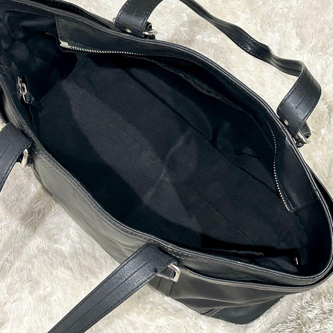 美品✨COACH コーチ メンズ ビジネス トートバッグ ブラック レザー