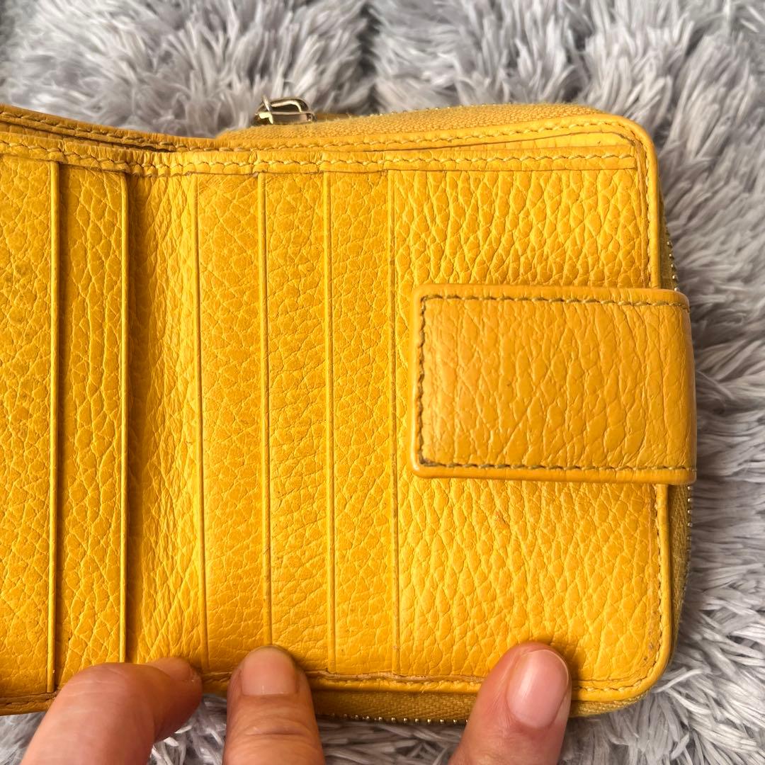 良品✨GUCCI GGキャンバス 折り財布　イエロー　メンズ　レディース