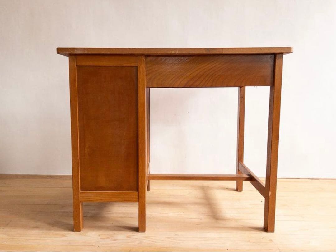 机　デスク　勉強机　木製　古道具　古家具　アンティーク　ビンテージ