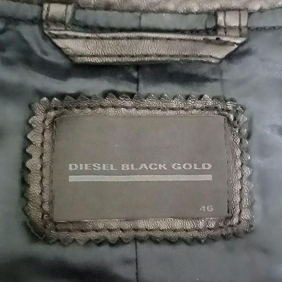 美品★ディーゼル ブラックレーベル　ラムレザー　ライダースジャケット　ブラック