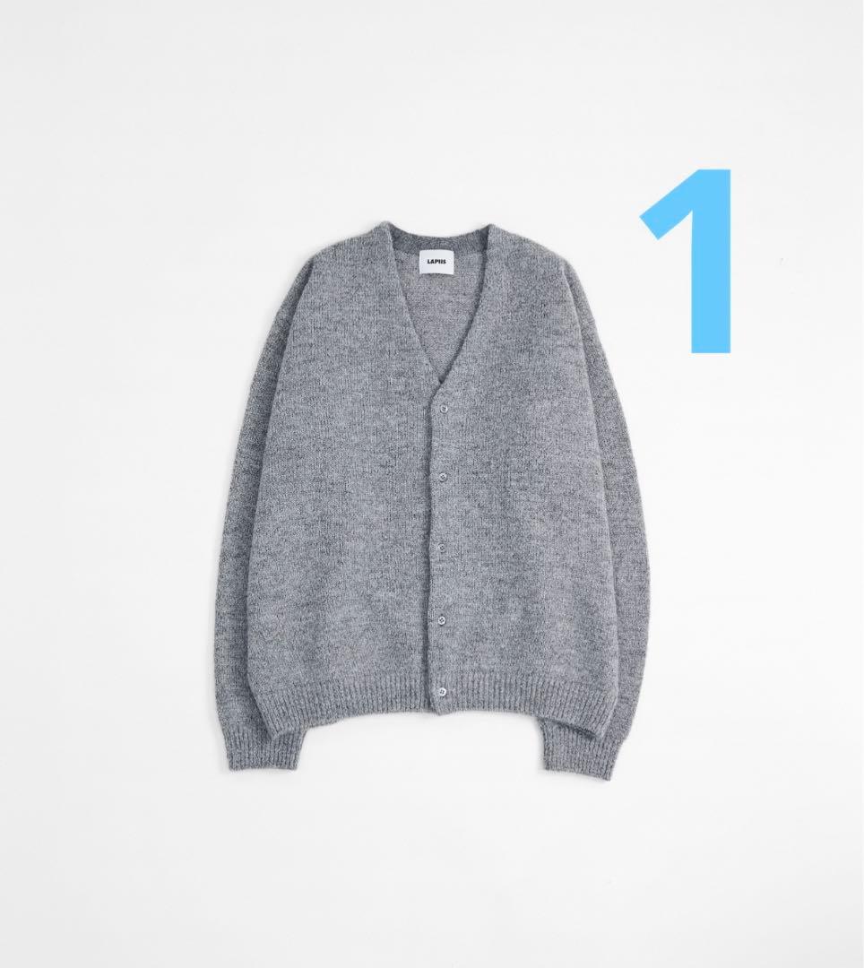 トップス LAPIIS KID MOHAIR GLITTER KNIT CARDIGAN