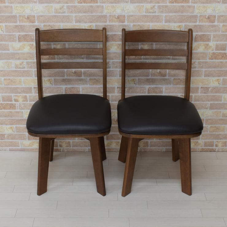 TR DC WH 8脚　回転式ダイニングチェア　ブラウン＊ブラック