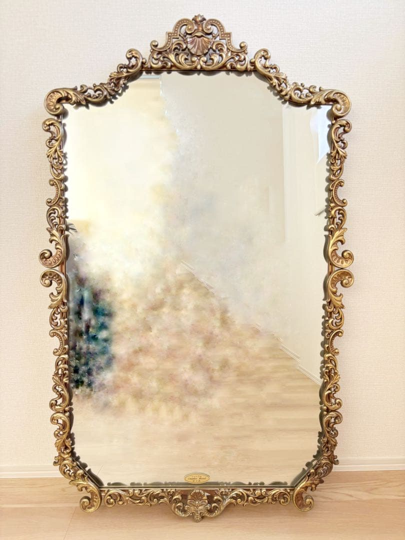 ゴールド アンティーク 壁掛け ミラー ヴィンテージ