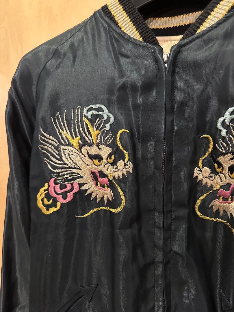 【美品】テーラー東洋 スカジャン 虎刺繍 S リバーシブル