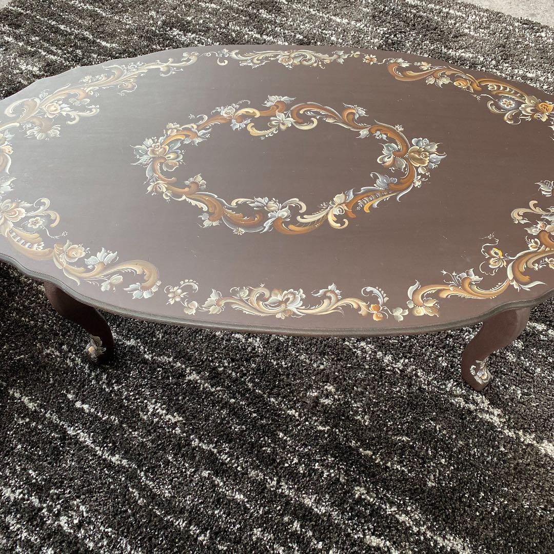 トールペイント(ローズマリング) センターテーブル