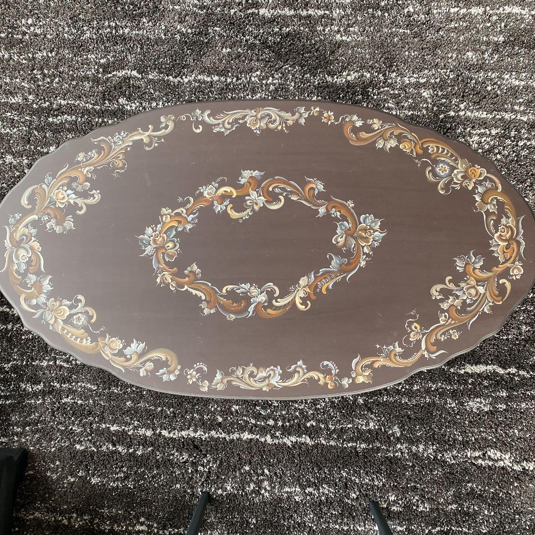 トールペイント(ローズマリング) センターテーブル