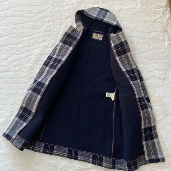 LONDON Tradition チェックメルトンダッフルコート