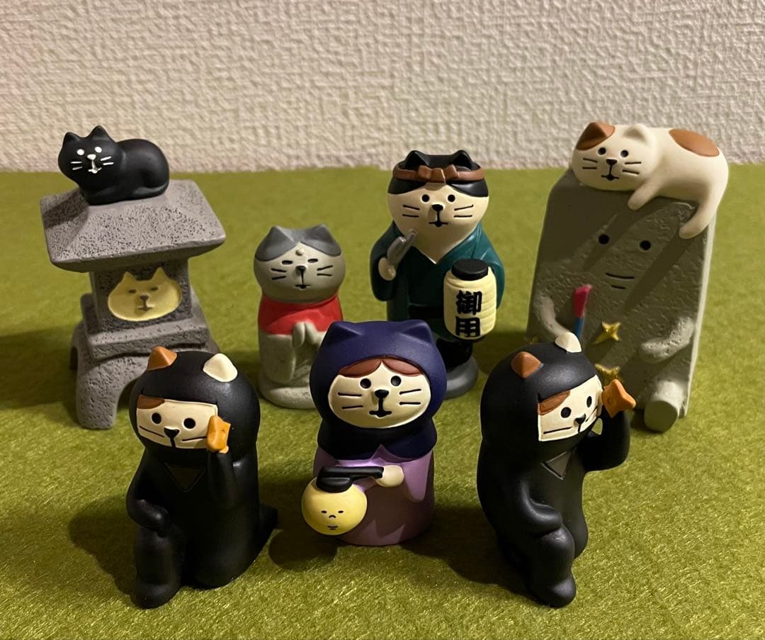 コンコンブル 猫灯篭 忍者猫 ねこずきん おかっぴき猫 猫地蔵 ぬりかべ花火