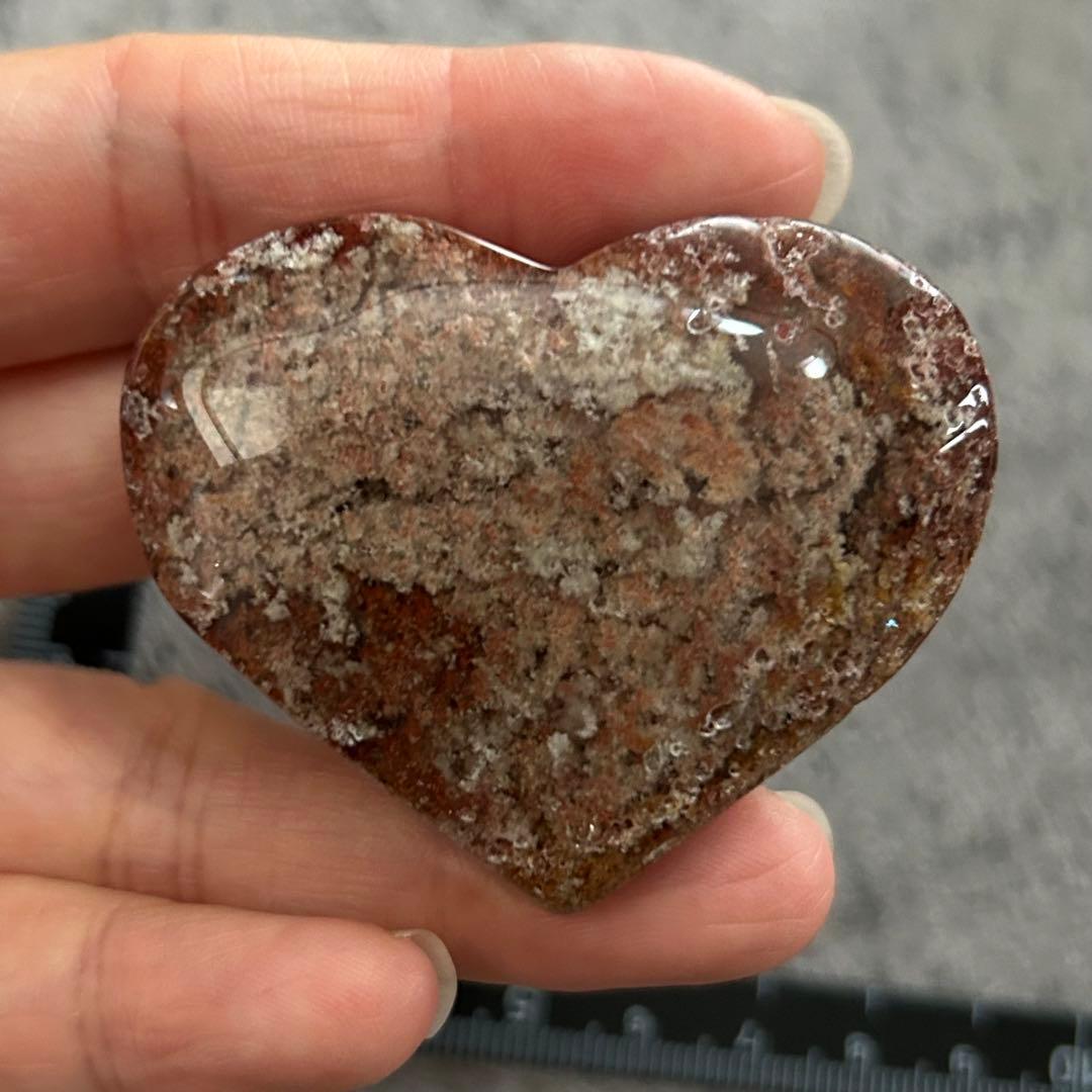 ⭐︎天然石　高品質　ガーデン　赤ピンク系　ハート