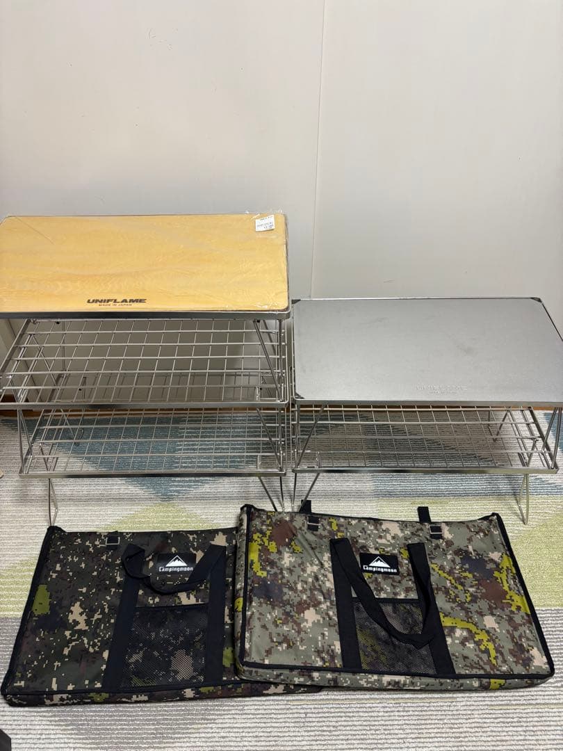 フィールドラック　ステンレス　天板　収納バッグ　キャンピングムーン　ユニフレーム