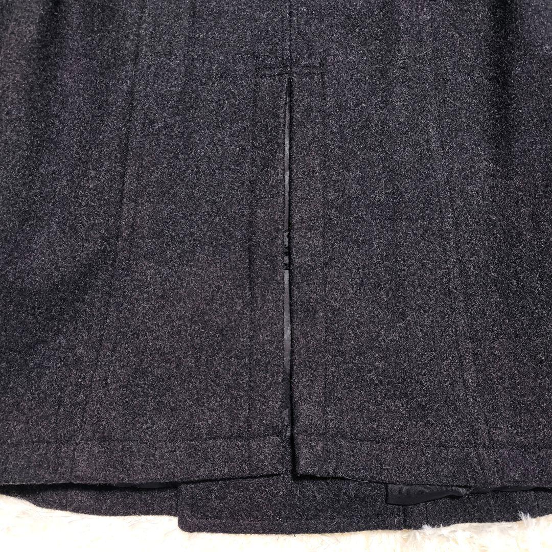 美品✨バッファローボブズ トレンチコート ウールメルトン レザー ベルト 黒 S