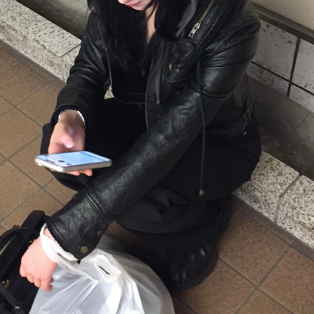 り*ふ様 00s punk rock 平成　ギャル　レザー　本革　ジャケット　お