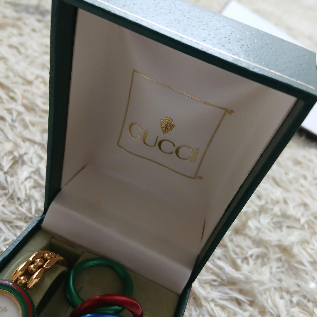 美品 GUCCI 腕時計　11/12　チェンジベゼル　7色　動作ok　リング