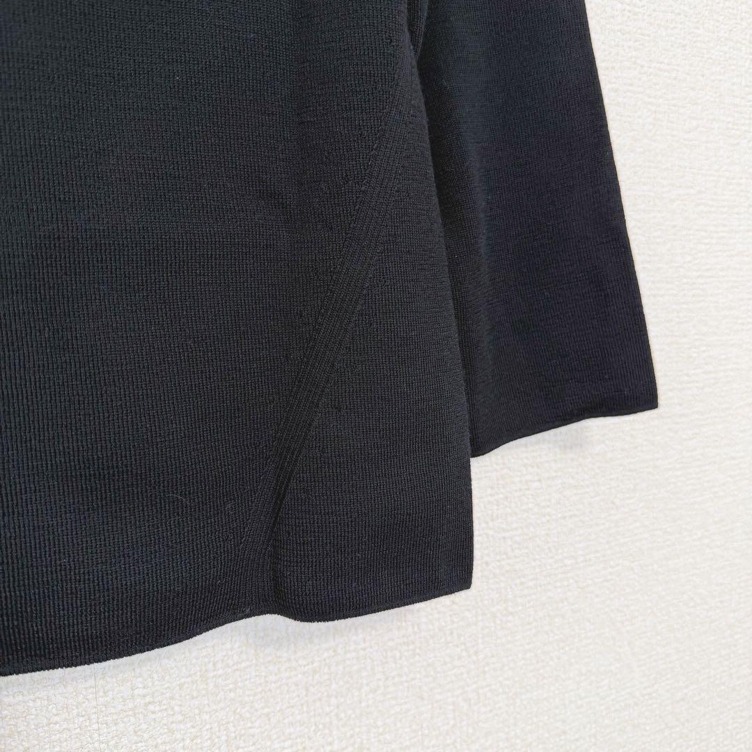 FOXEY フォクシー ベロア襟 ニット ブラック