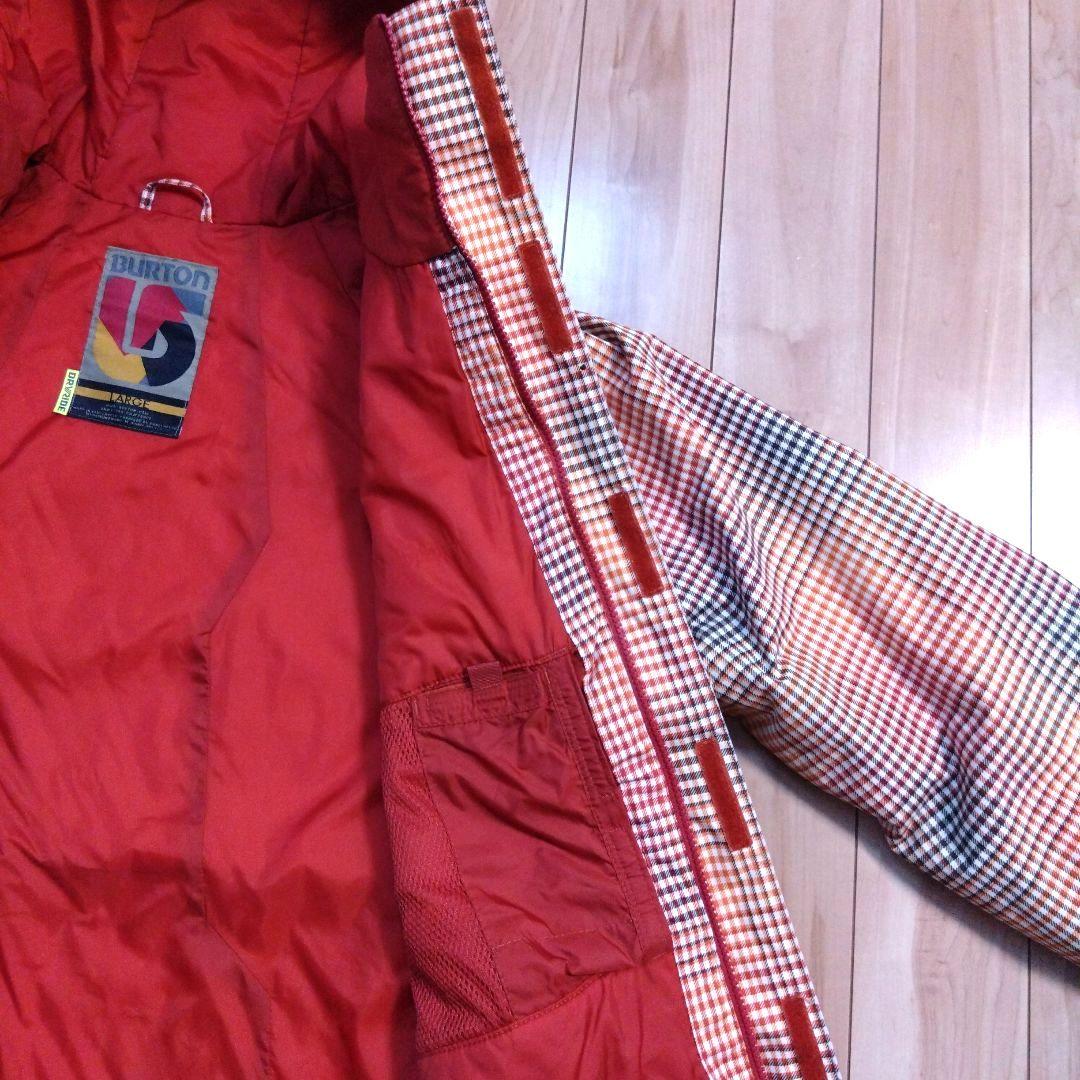 BURTON バートン スノーボードウェア(上) チェック柄 サイズＬ