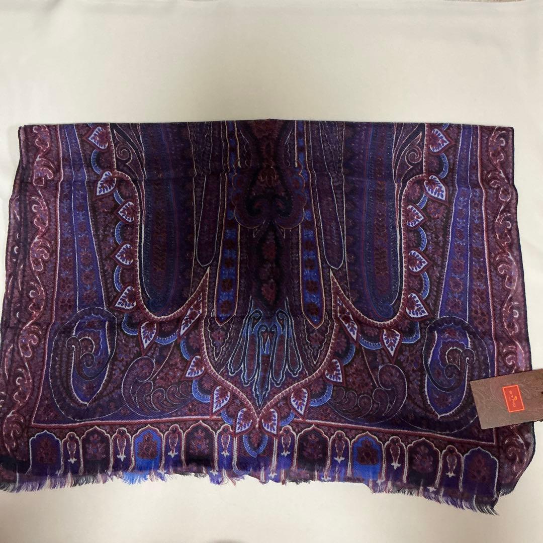 洗練されたデザイン　ETRO 正規品　大判ショール　 カシミヤ100％ 11