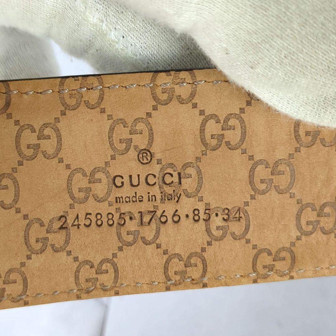 【美品】グッチ☆パイソン　GG柄　金金具　ベルト　メンズ