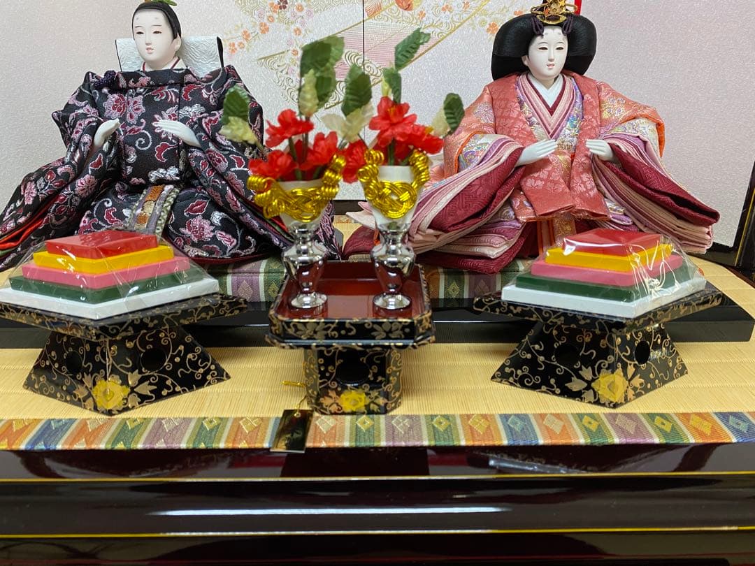 東京久月　雛人形　親王飾り収納セット・サイズ間口約６３×奥行約３９×高さ約５８㎝