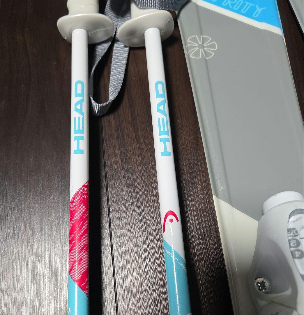 子供用カービングスキーセット板100cm　ストックHEAD 靴20cm