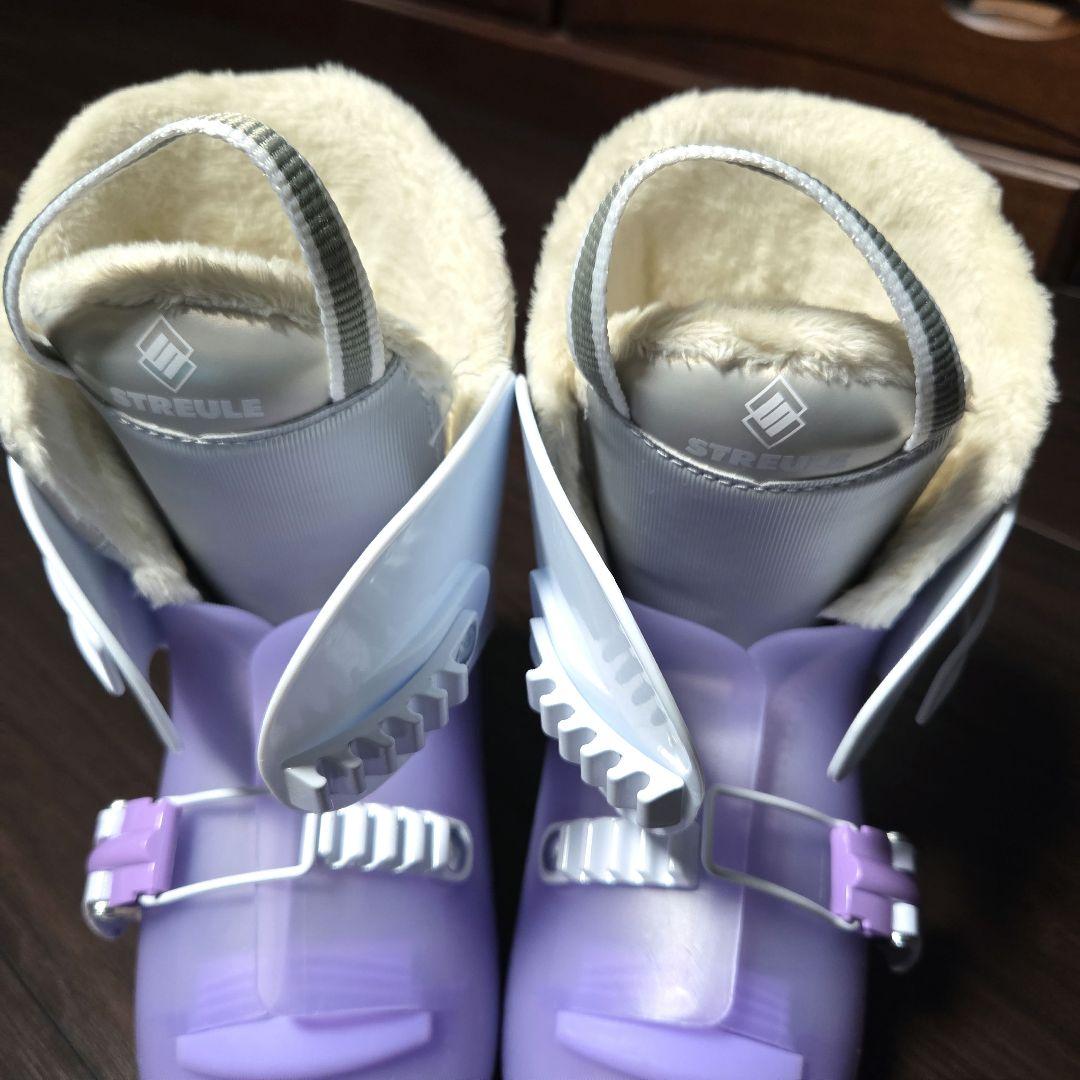 子供用カービングスキーセット板100cm　ストックHEAD 靴20cm