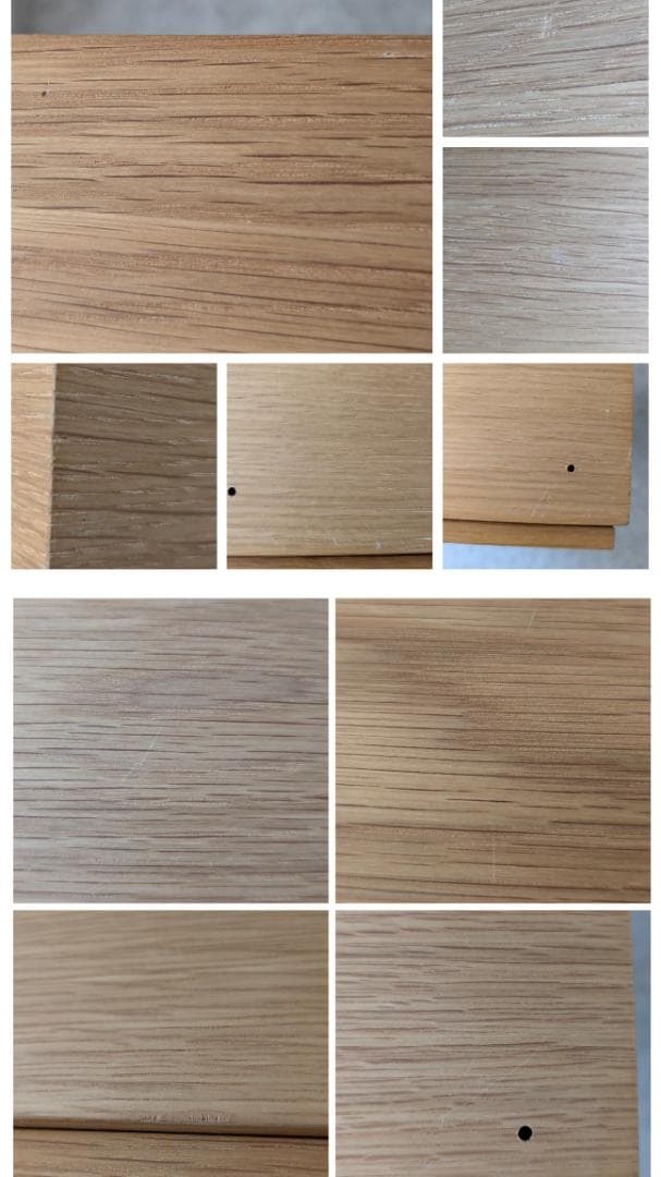 USED MUJI スタッキングチェスト 2個セット オーク材 引出 連結ピン付