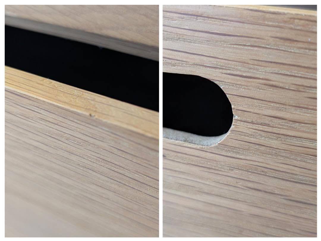 USED MUJI スタッキングチェスト 2個セット オーク材 引出 連結ピン付