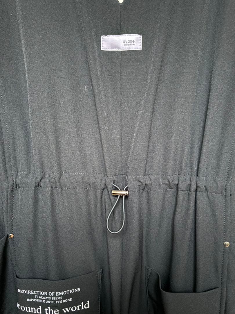 ayane アヤン　ブラックVネック　サロペット　オールインワン