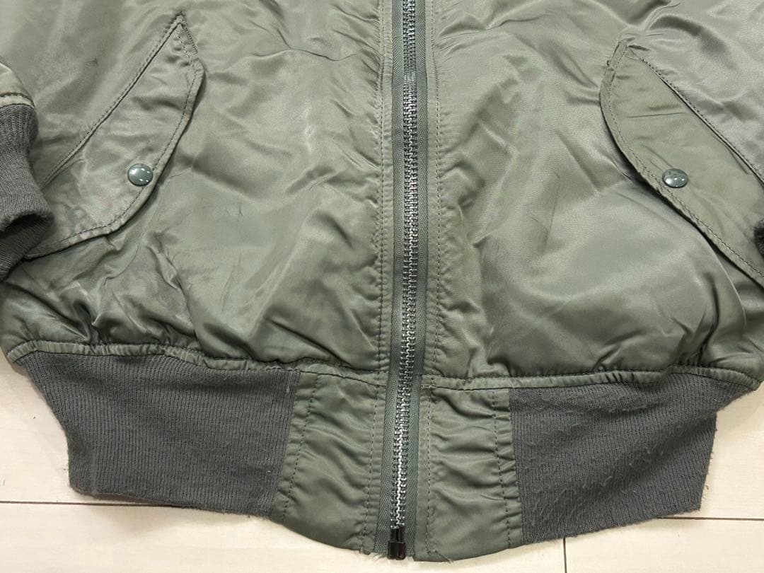 90s ALPHA MA-1 anytee USA製 短丈 キムタク カーキ