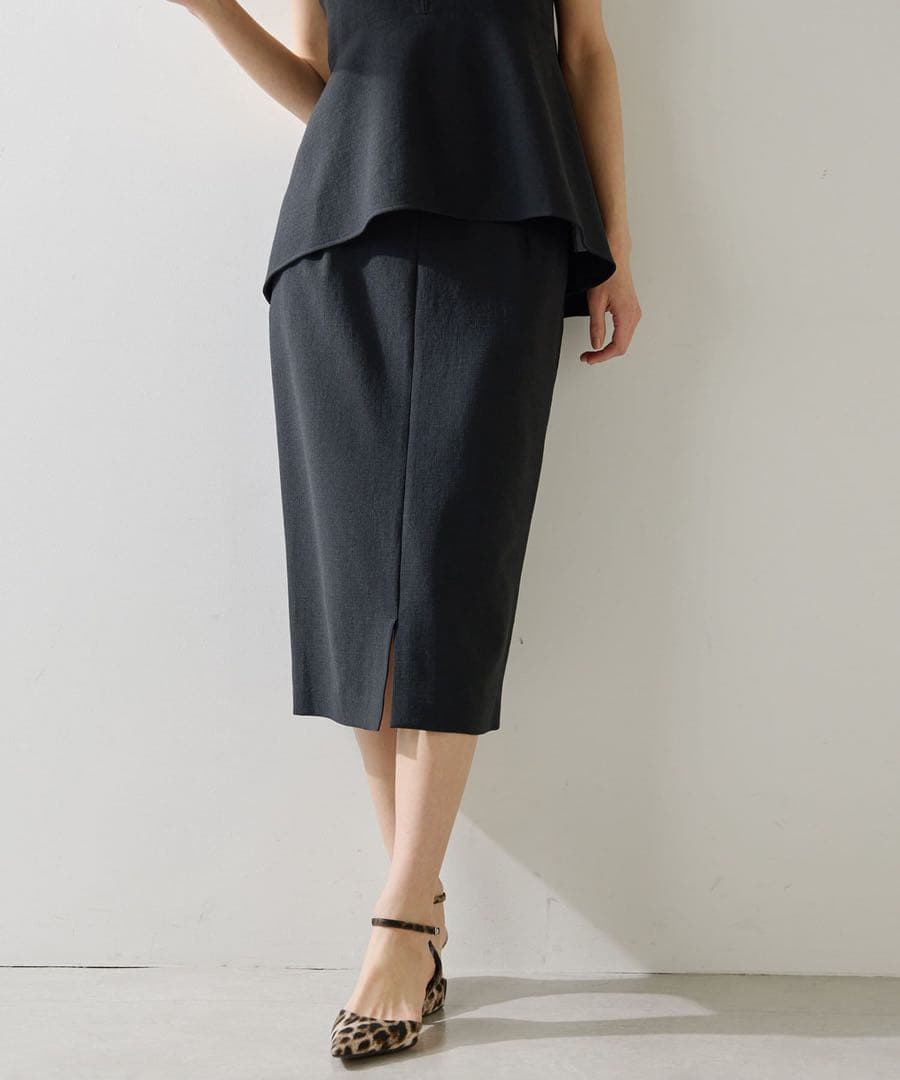 2025 ウィムガゼット　ストレッチブッチャースカート　ブラック