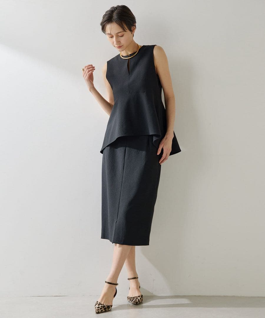 2025 ウィムガゼット　ストレッチブッチャースカート　ブラック