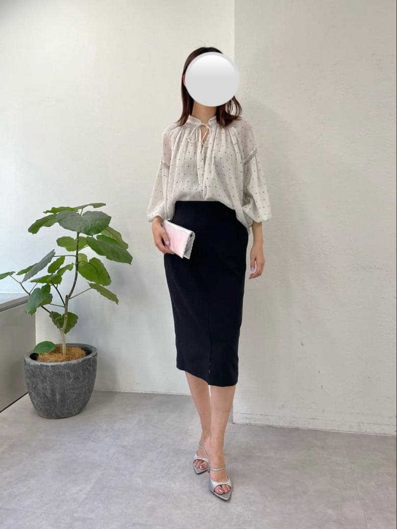 2025 ウィムガゼット　ストレッチブッチャースカート　ブラック