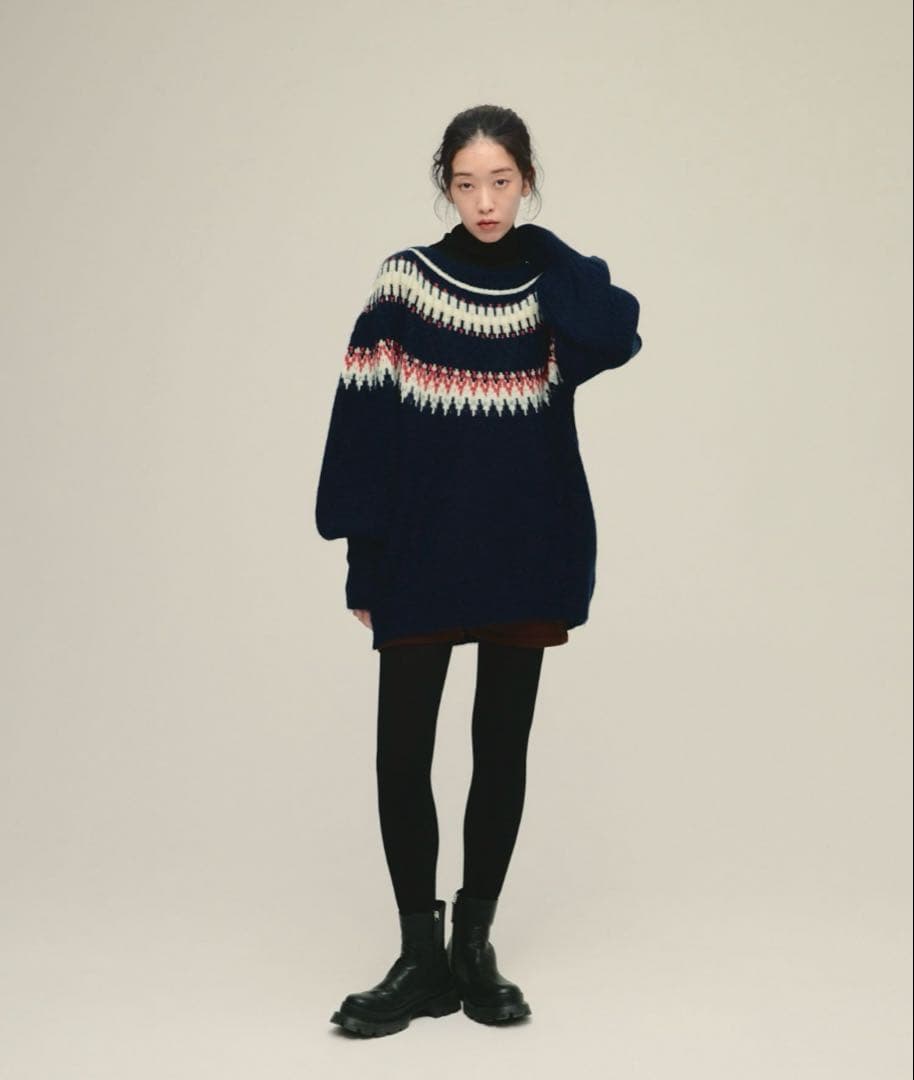 JEANASIS 【eL】3G Fair Isle Pullover ニット