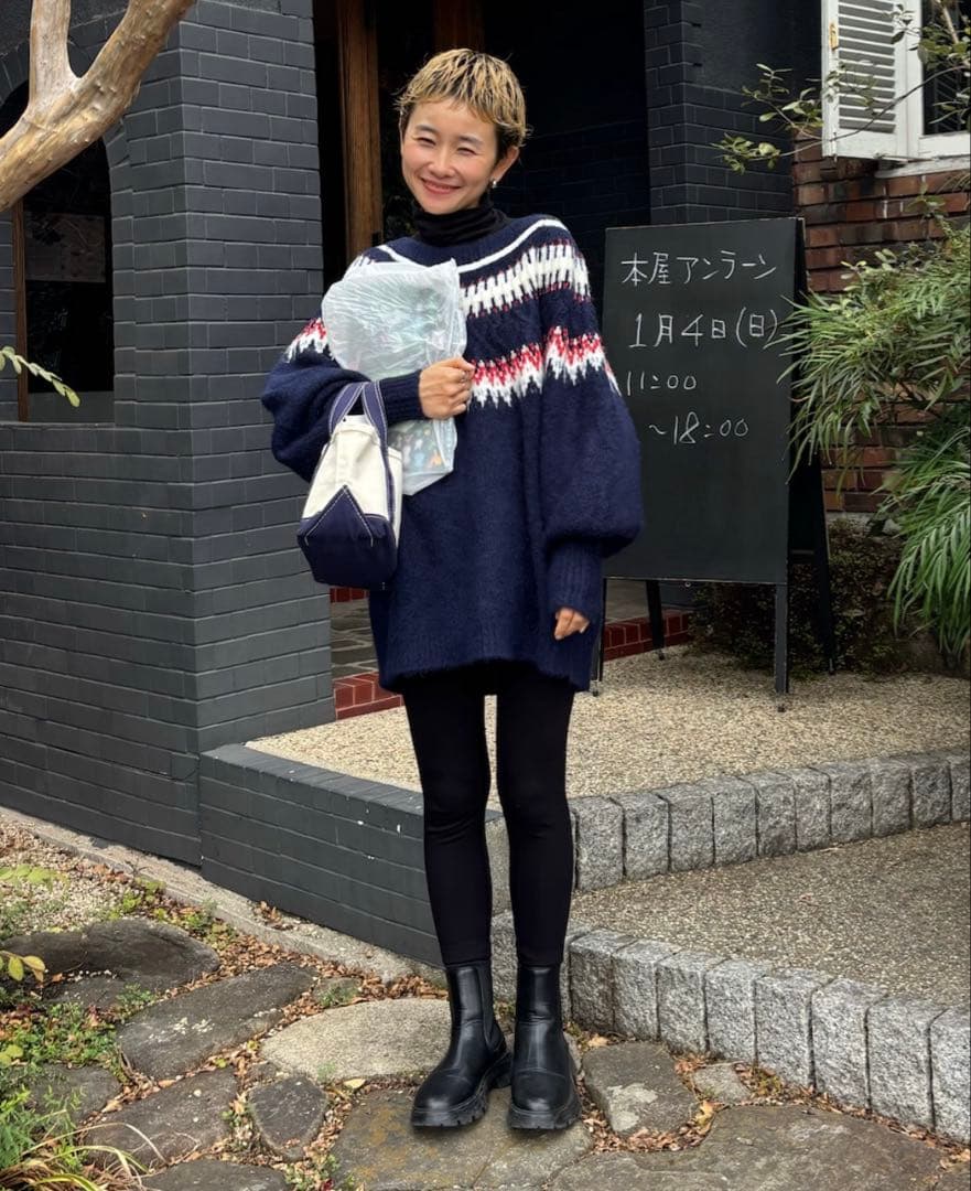 JEANASIS 【eL】3G Fair Isle Pullover ニット