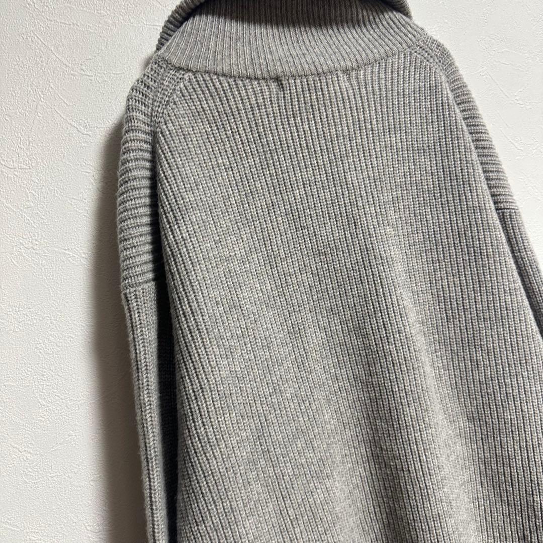 【23区】カシミヤブレンド ジップアップ ニットブルゾン ウール　グレー