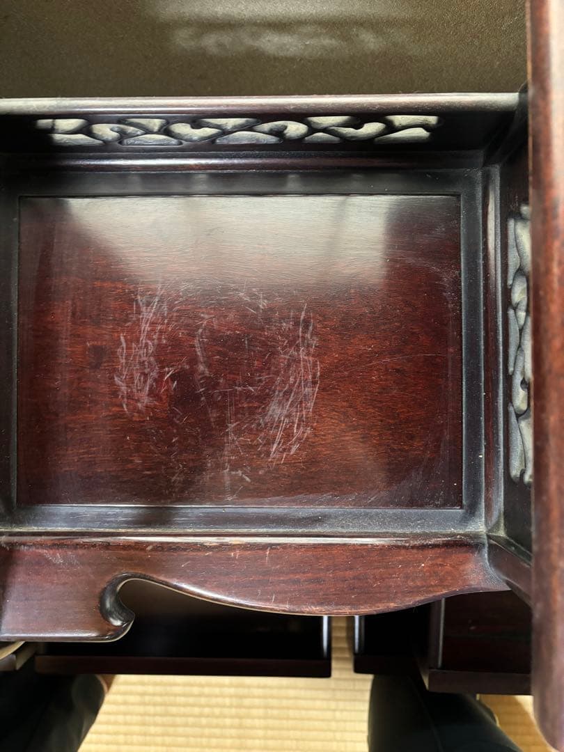 昭和レトロ　螺鈿細工　飾り棚