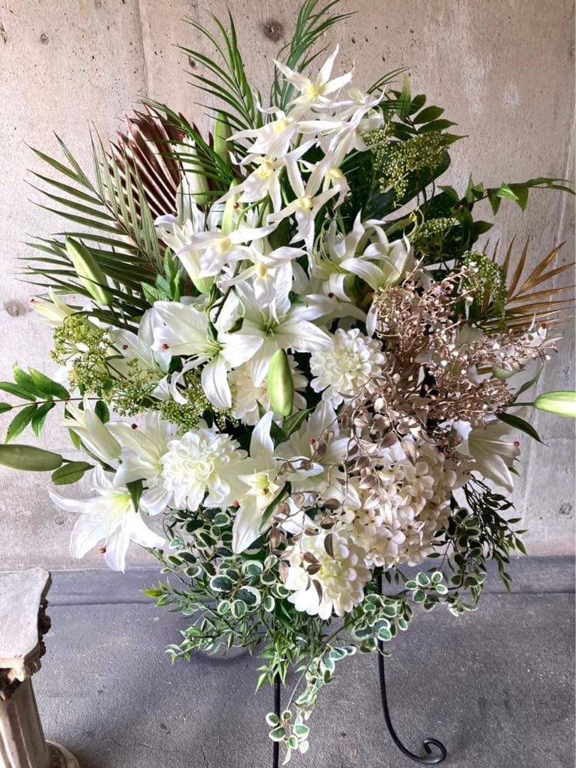 光触媒 人工観葉植物 ウォールグリーン　カサブランカアレンジb