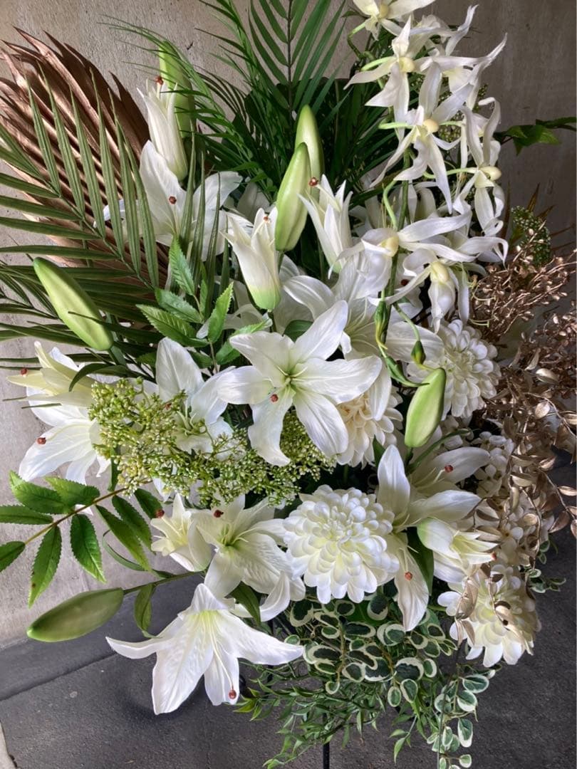 光触媒 人工観葉植物 ウォールグリーン　カサブランカアレンジb