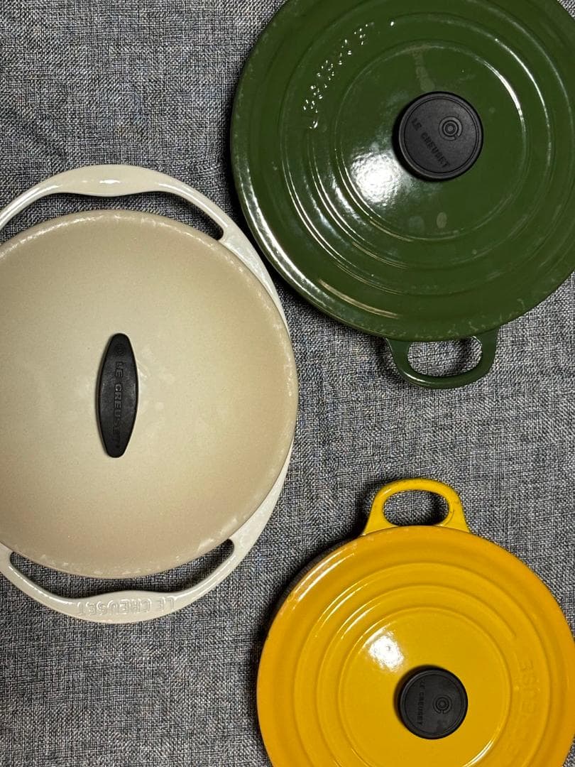 ル・クルーゼ 3種 中古品　内寸24㎝　22㎝　20㎝
