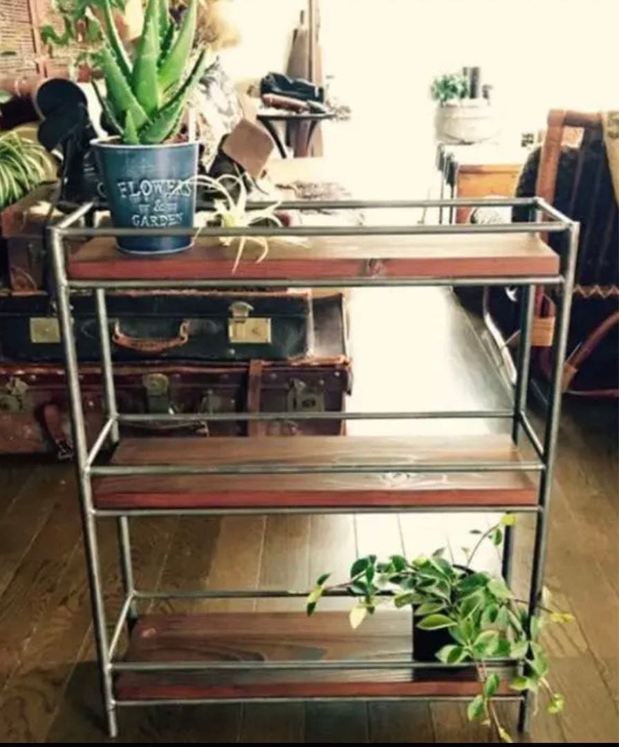 アイアンラック　シェルフ　アイアン家具　オーダーメイド　ハンドメイド